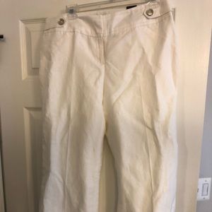 NWT white linen pants by The Limited. Size 10R